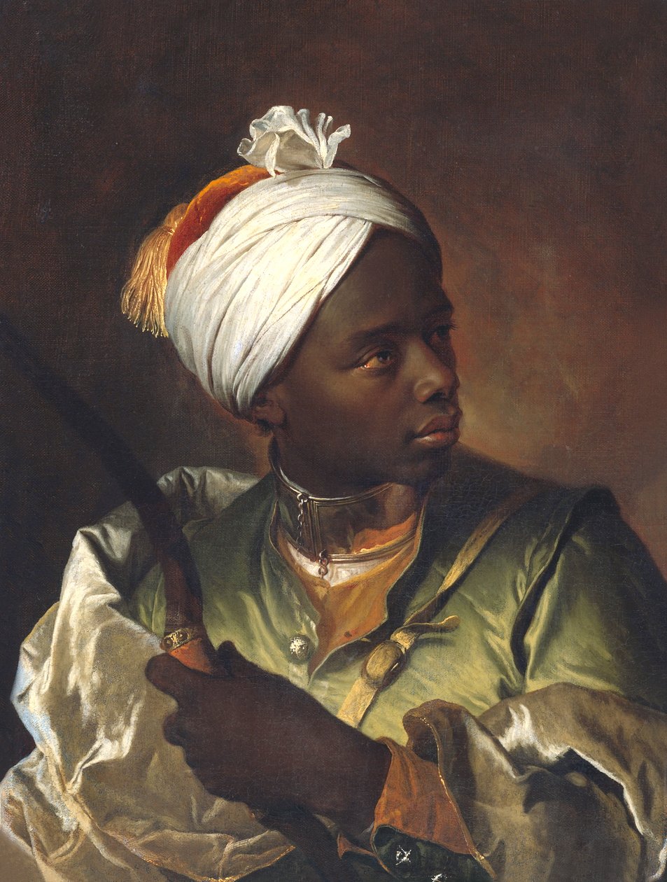 Fekete férfi portréja íjjal a kezében, 1697 körül (olaj, vászon) alkotó: Hyacinthe Francois Rigaud