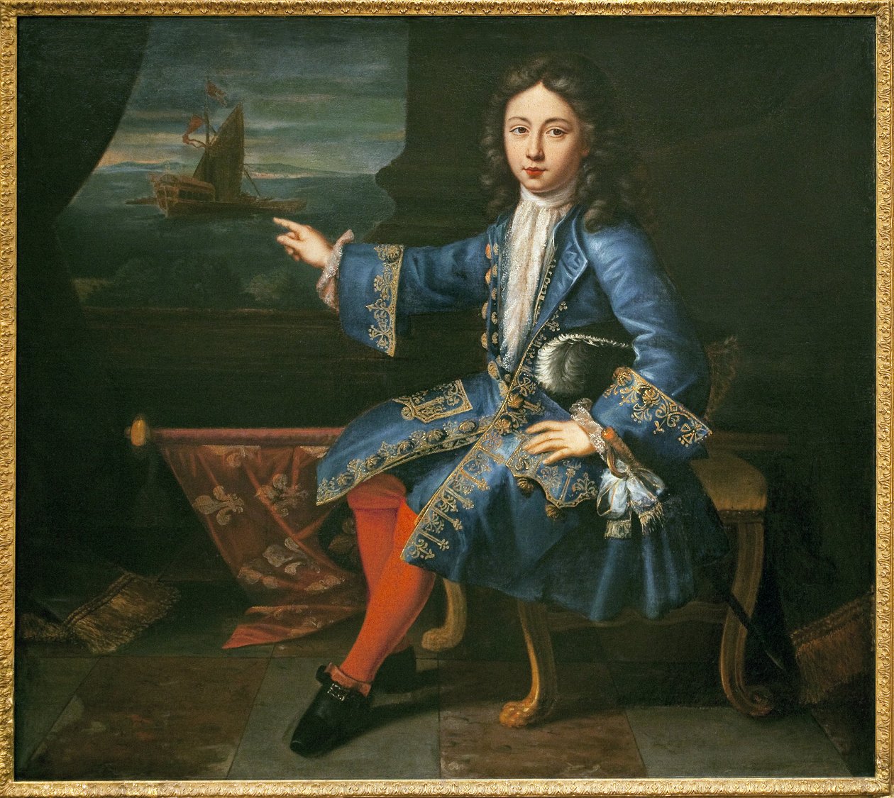 Toulouse grófjának portréja (1678-1737). (XIV. Lajos (1638-1715) és Madame de Montespan (Francoise Athenais, Montespan márquise) elismert fia alkotó: Hyacinthe Francois Rigaud