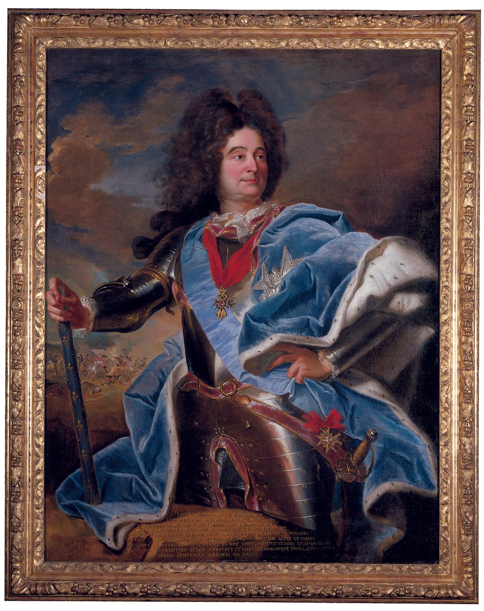 Villars hercegének portréja alkotó: Hyacinthe Francois Rigaud