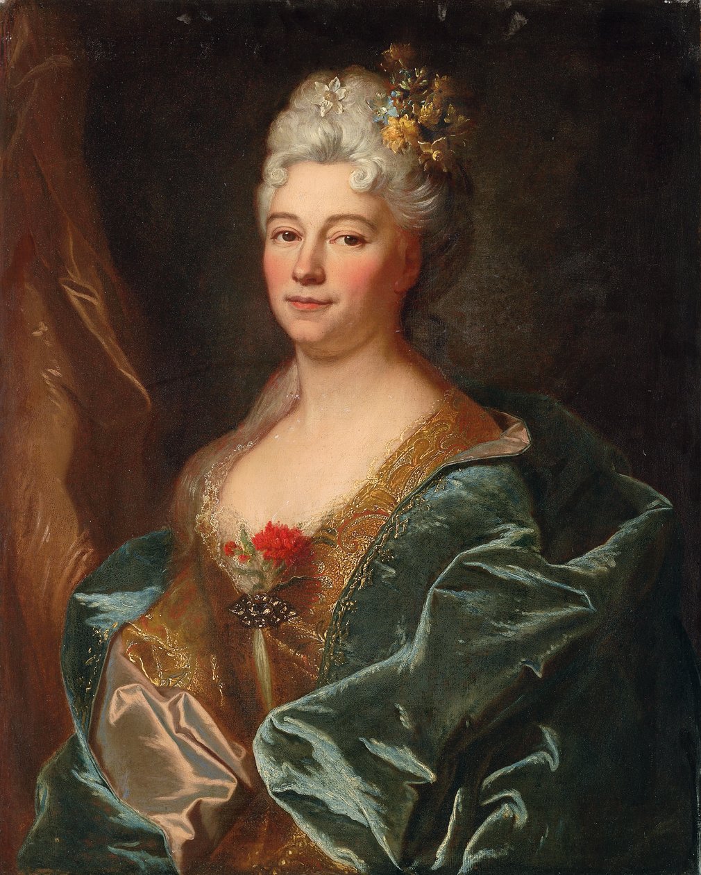 De la Mesangere márkiné portréja, szül. Marguerite de Rambouillet alkotó: Hyacinthe Francois Rigaud