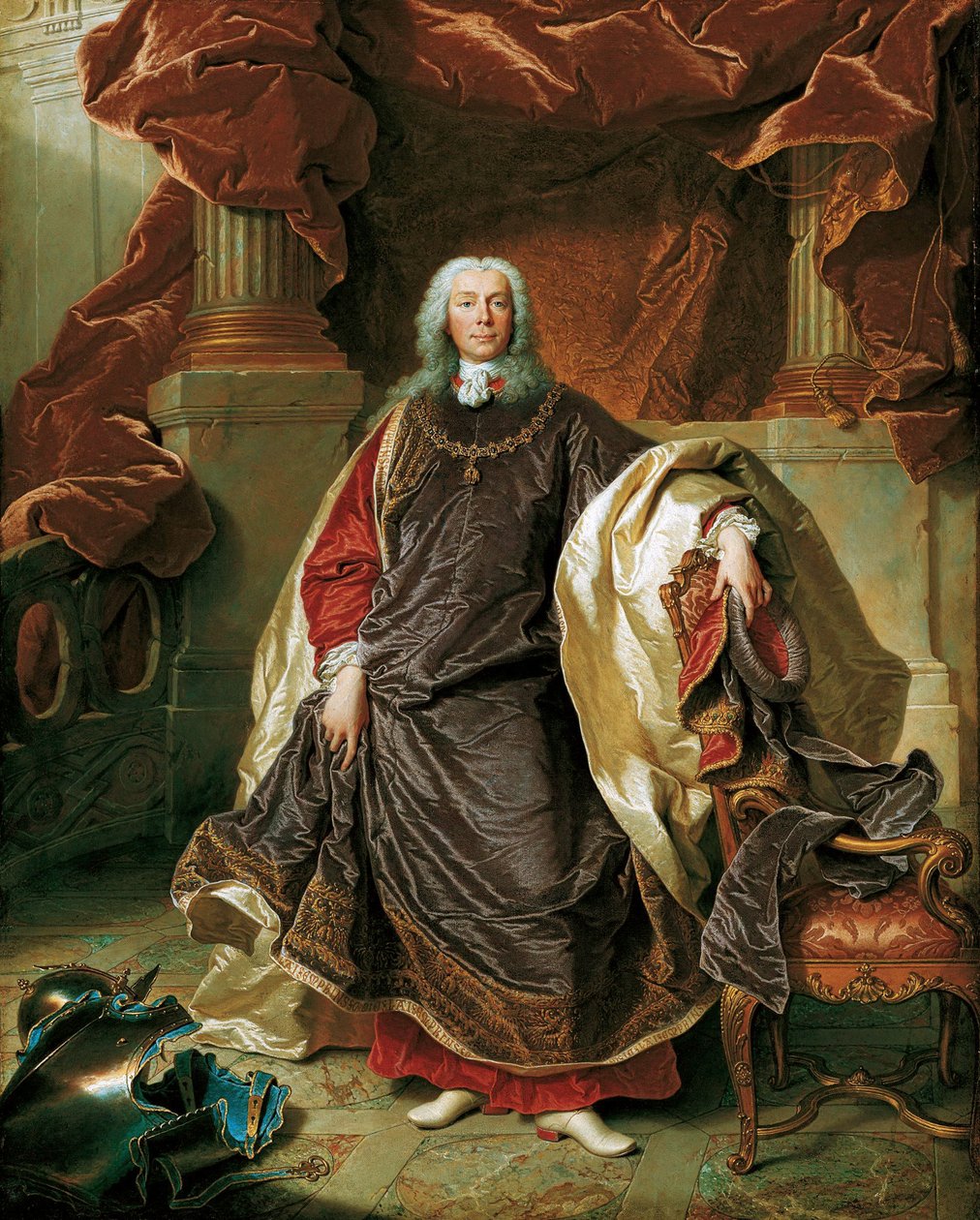 I. Joseph Wenzel liechtensteini herceg portréja 1696-1772, 1740. alkotó: Hyacinthe François Honoré Rigaud