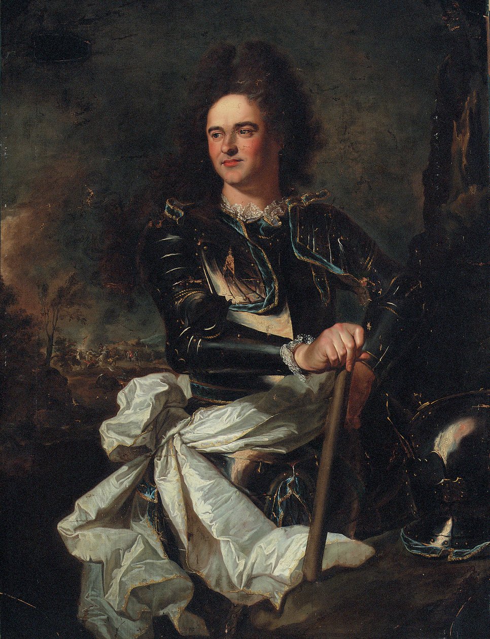 Comte d"Evreux portréja marsallbottal és a Szent Esprit Lovagrend szárnyával alkotó: Hyacinthe Francois Rigaud