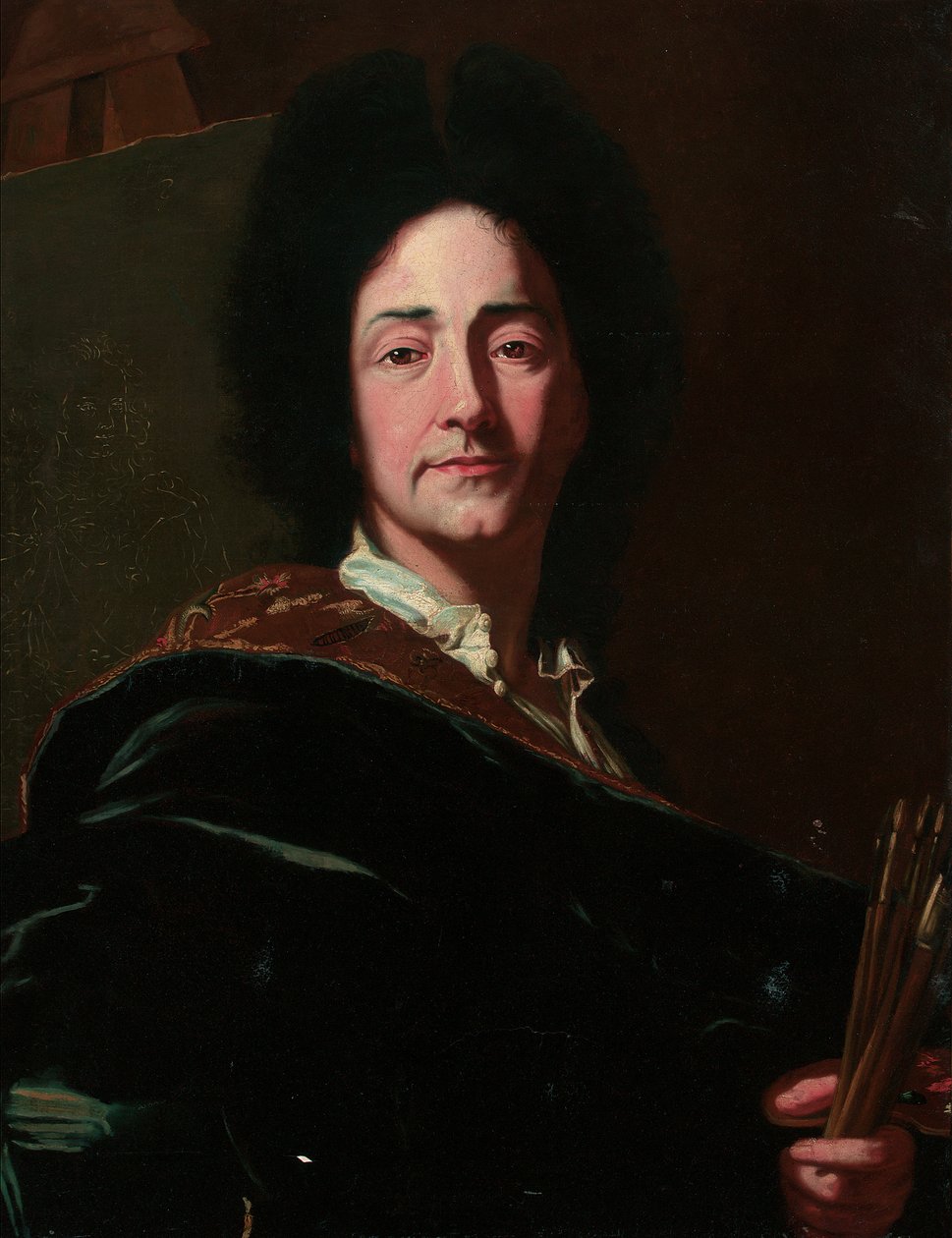 A művész portréja alkotó: Hyacinthe Francois Rigaud