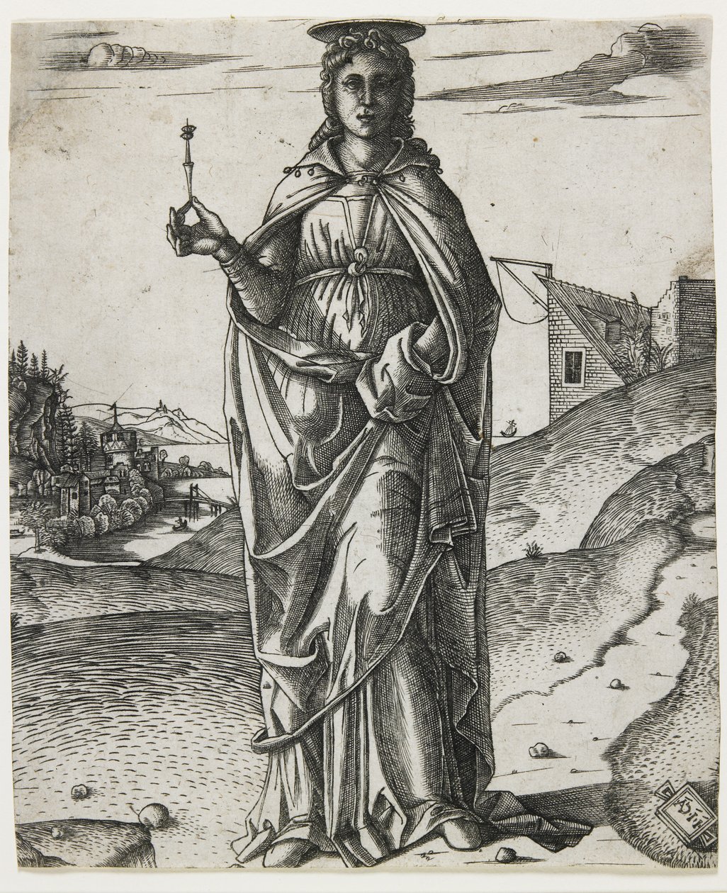Saint Lucy, 1510 körül (metszet) alkotó: I.I.C.A. Master