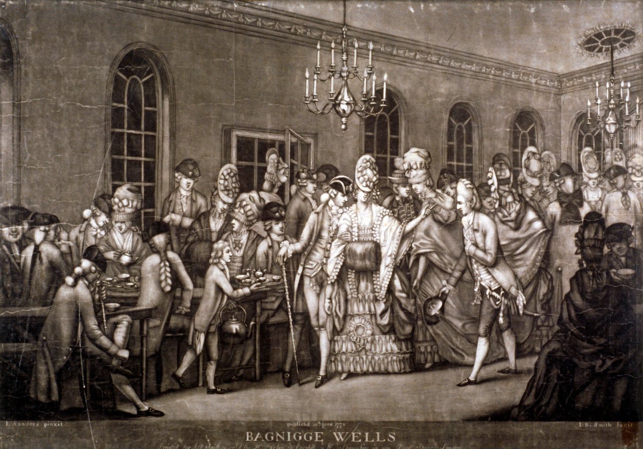 Kilátás egy zsúfolt szobára Bagnigge Wellsben, Londonban, 1772. alkotó: IR Smith