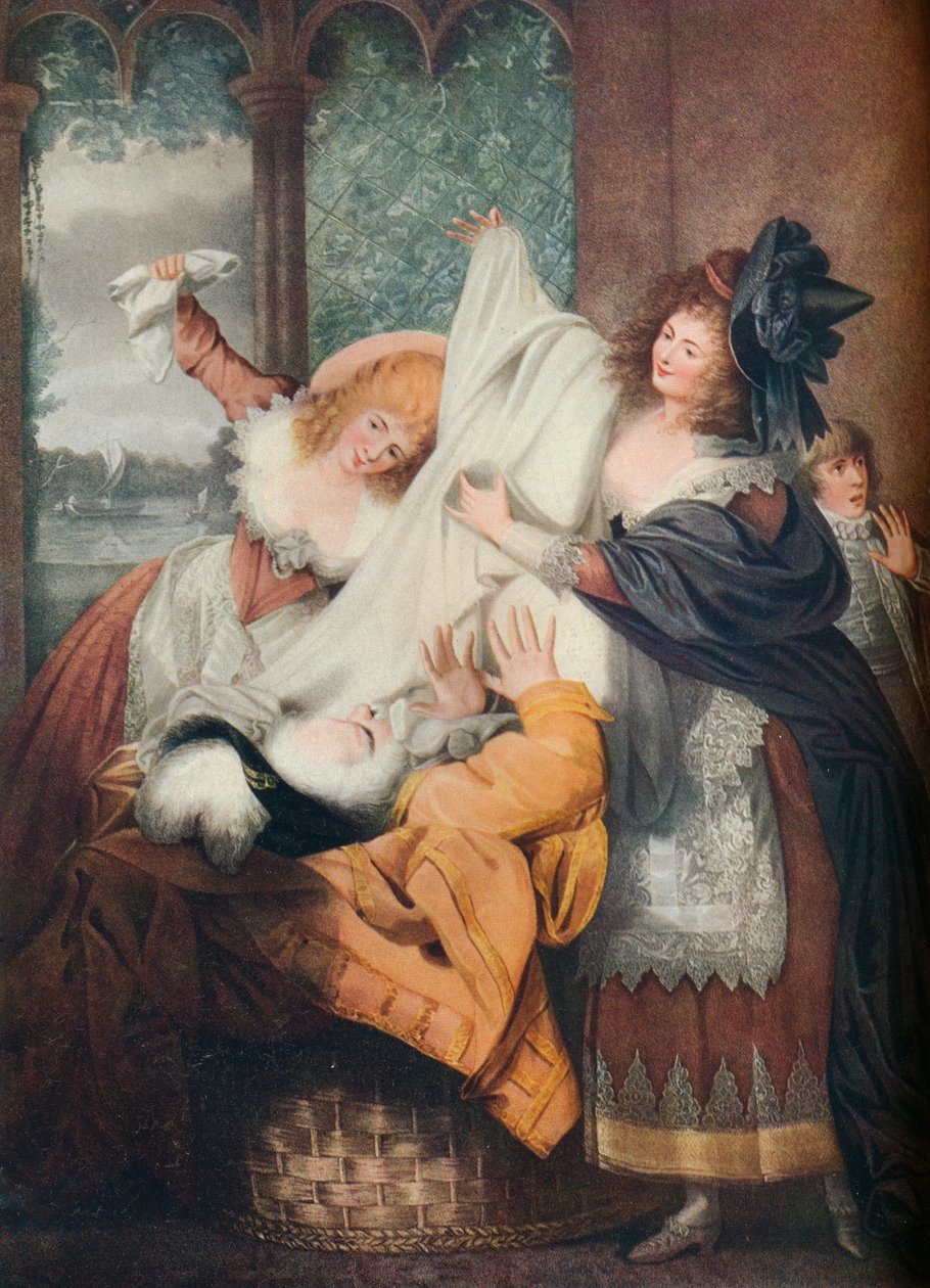 Windsor vidám feleségei: III. felvonás, III. jelenet, XVIII. század alkotó: I. P. Simon