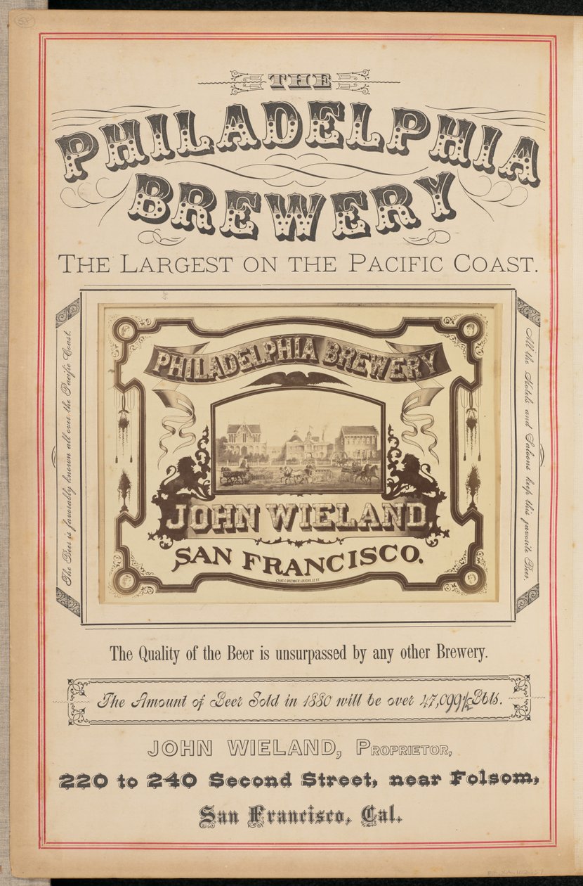 [Philadelphia Brewery, San Francisco] alkotó: I. W. Taber