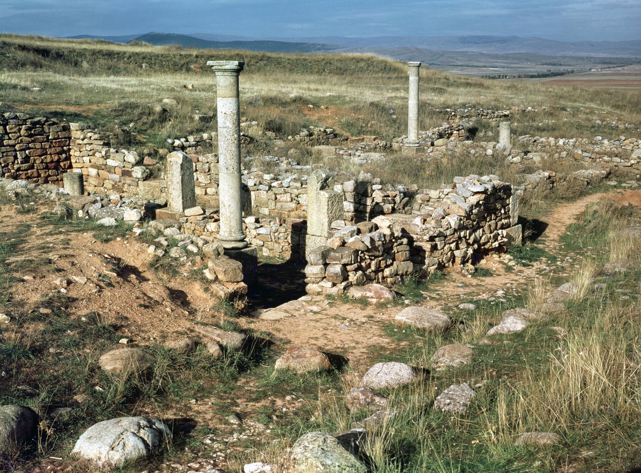 Egy ház romja az ibériai városban, amelyet Scipio Aemilianus hódított meg ie 133-ban alkotó: Iberian
