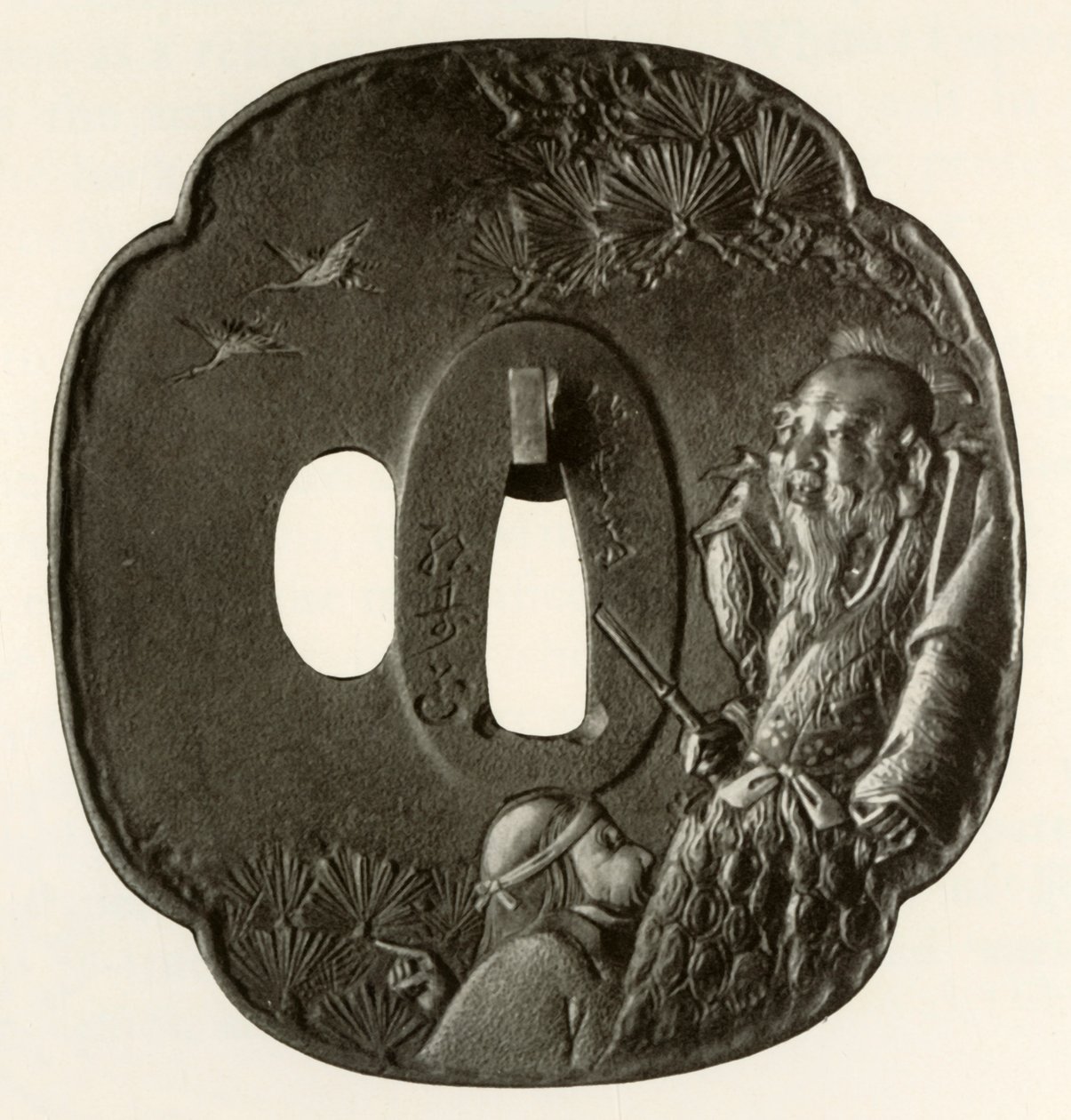 Az öreg pár, Takasago, 1800-1820, 1910. alkotó: Ichijosai Hirotoshi