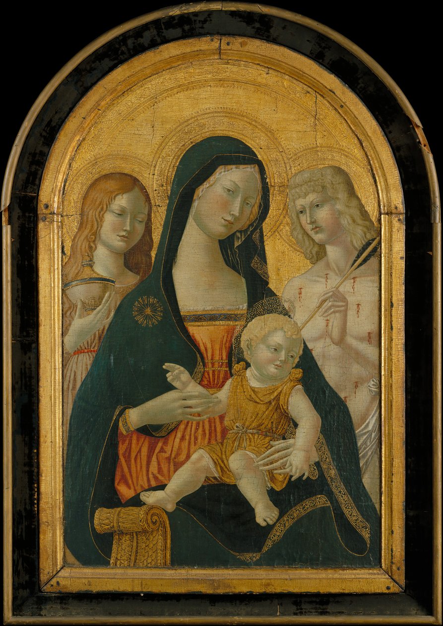 Madonna és gyermek szentekkel Mária Magdolnával és Sebastiannal..., 19. század-XX. század eleje. alkotó: Icilio Federico Joni