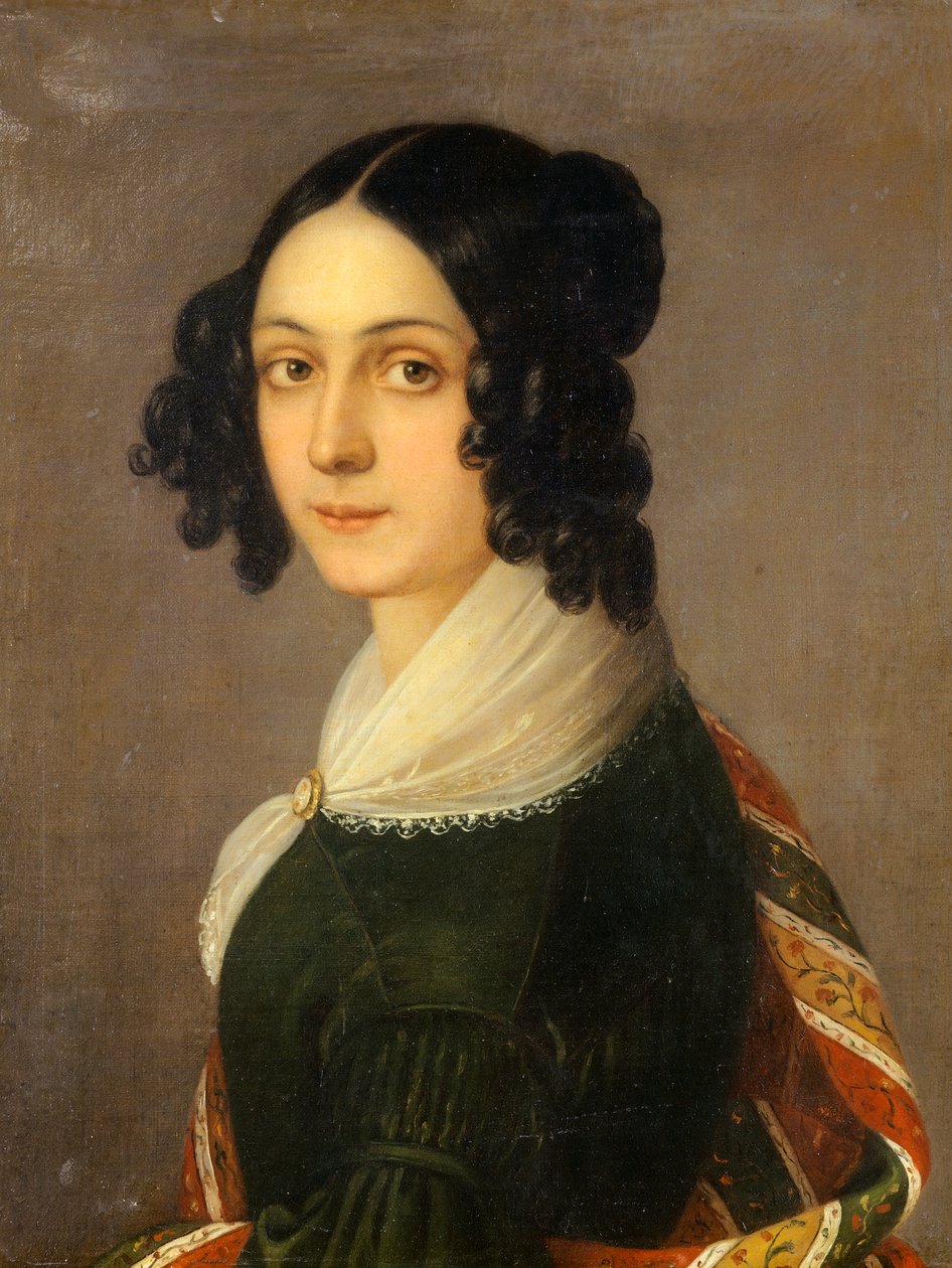 Önarckép, Ida Botti Scifoni (1812-1844), olaj, vászon, 60x47 cm alkotó: Ida Botti Scifoni