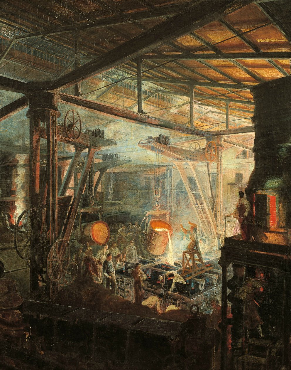 Franciaország, The Foundry, kb. 1864 (olaj, vászon) alkotó: Ignace Francois Bonhomme