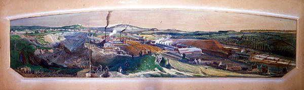 Ipari táj a blanzy-i szénmezőn, Saone-et-Loire alkotó: Ignace Francois Bonhomme