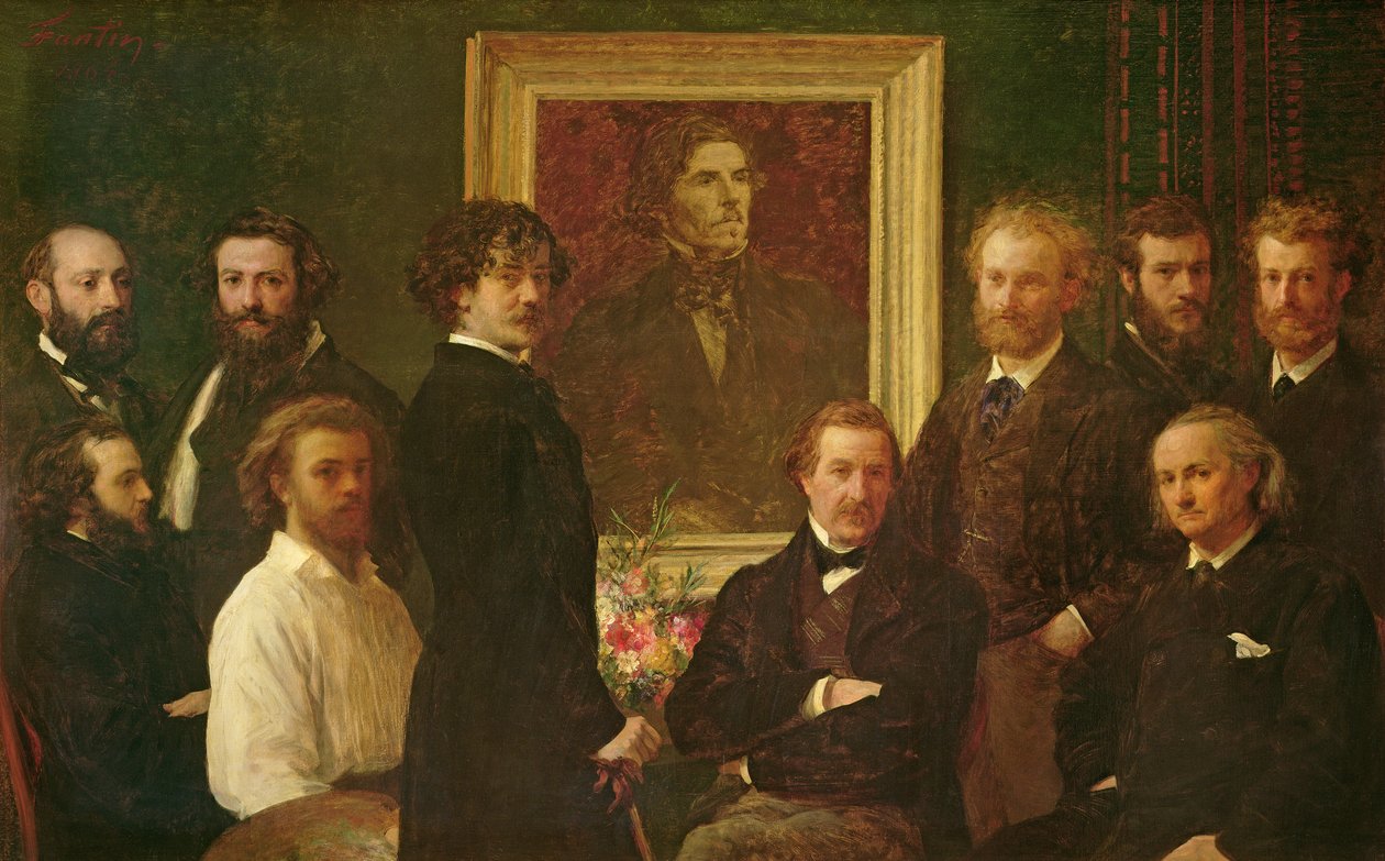 Tisztelet Delacroix előtt alkotó: Ignace Henri Jean Fantin Latour
