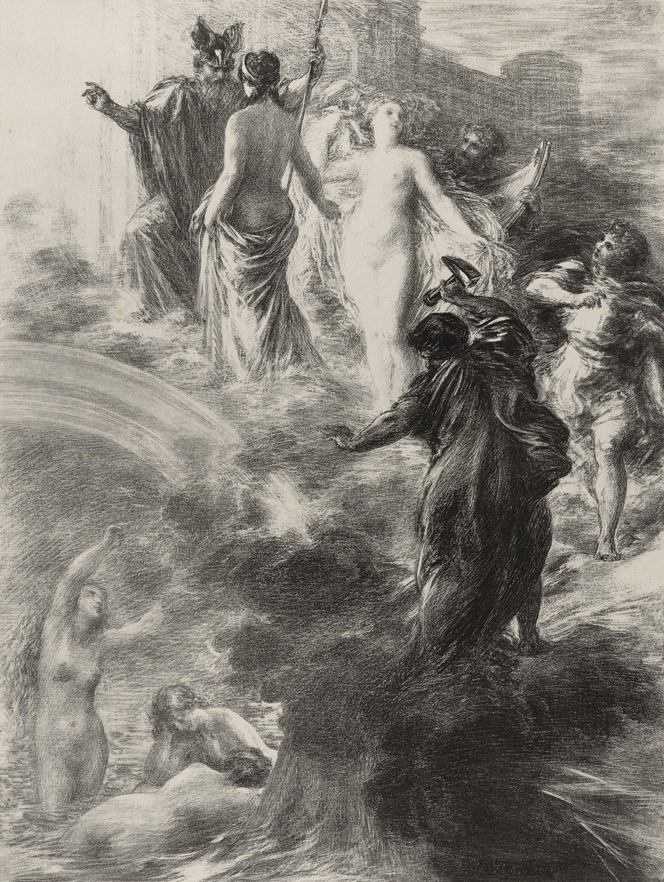 Utolsó jelenet a Das Rheingoldból alkotó: Ignace Henri Jean Fantin Latour