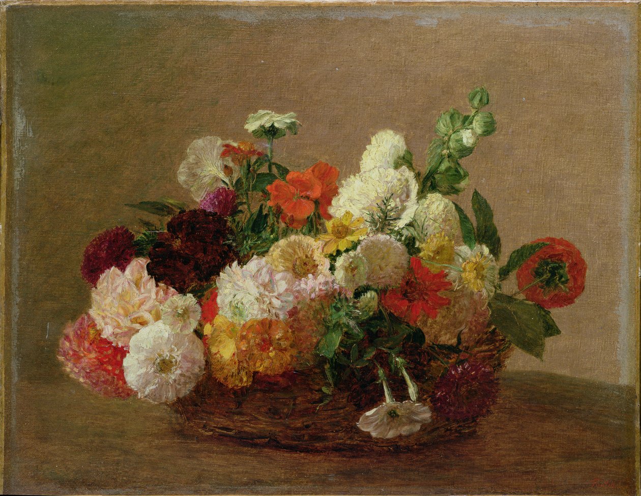 Virágcsendélet alkotó: Ignace Henri Jean Fantin Latour