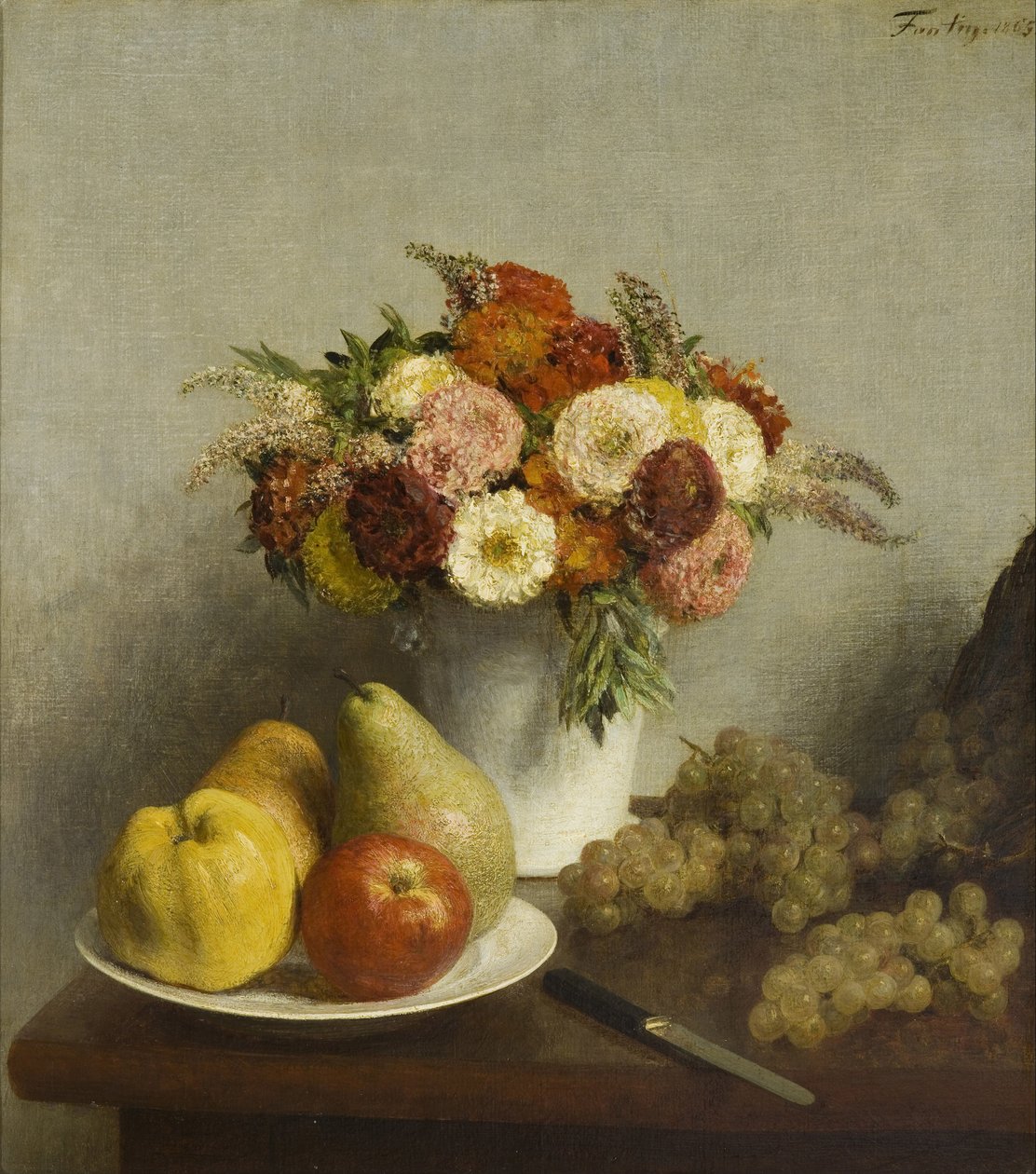 Virágok és gyümölcsök, 1865 alkotó: Ignace Henri Jean Fantin Latour
