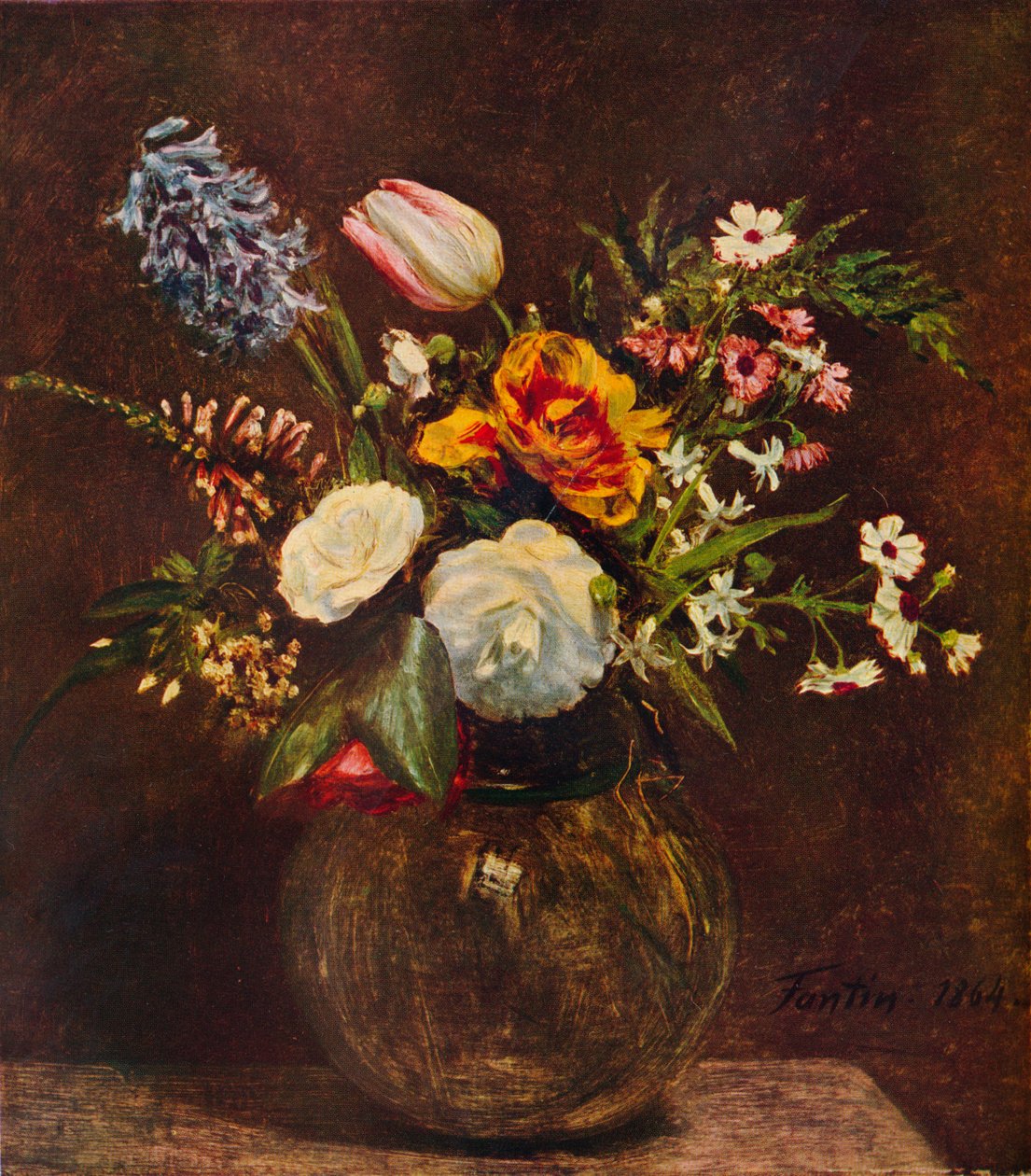 Virágok, XIX. század alkotó: Ignace Henri Jean Fantin Latour