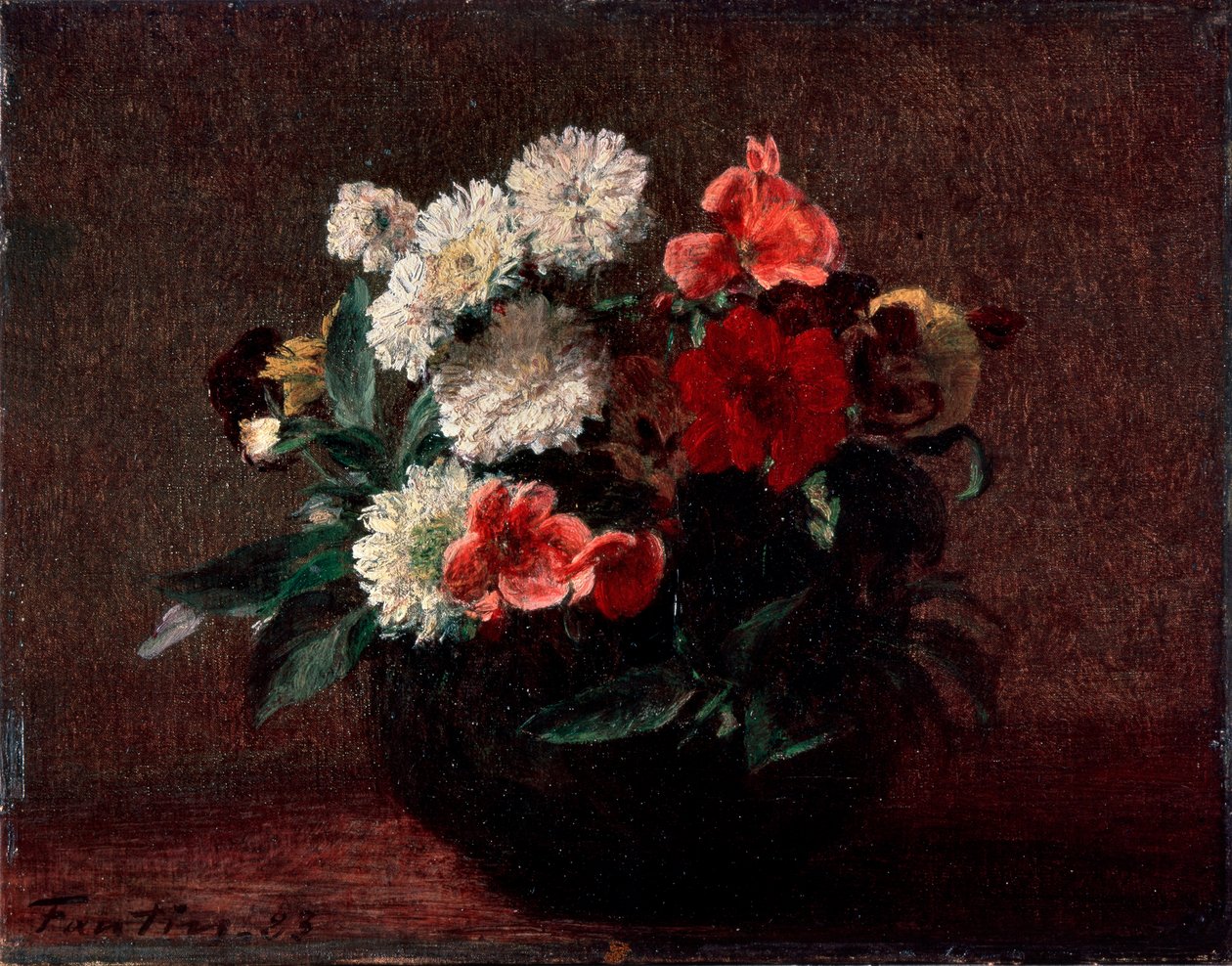 Virágok cserépvázában, 1883. alkotó: Ignace Henri Jean Fantin Latour