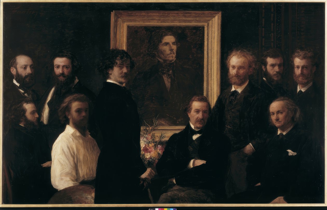 Tisztelet Delacroix előtt alkotó: Ignace Henri Jean Fantin Latour