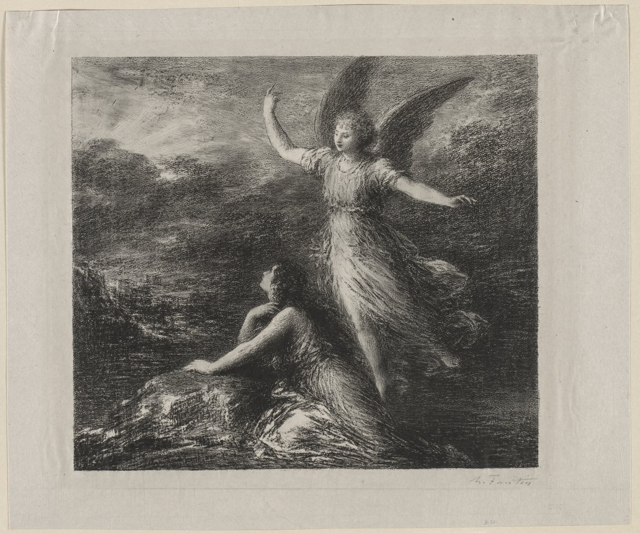 Paradicsom és Peri, 1884. alkotó: Ignace Henri Jean Fantin Latour
