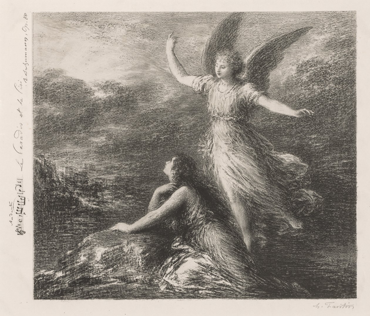 Paradicsom és Peri. alkotó: Ignace Henri Jean Fantin Latour