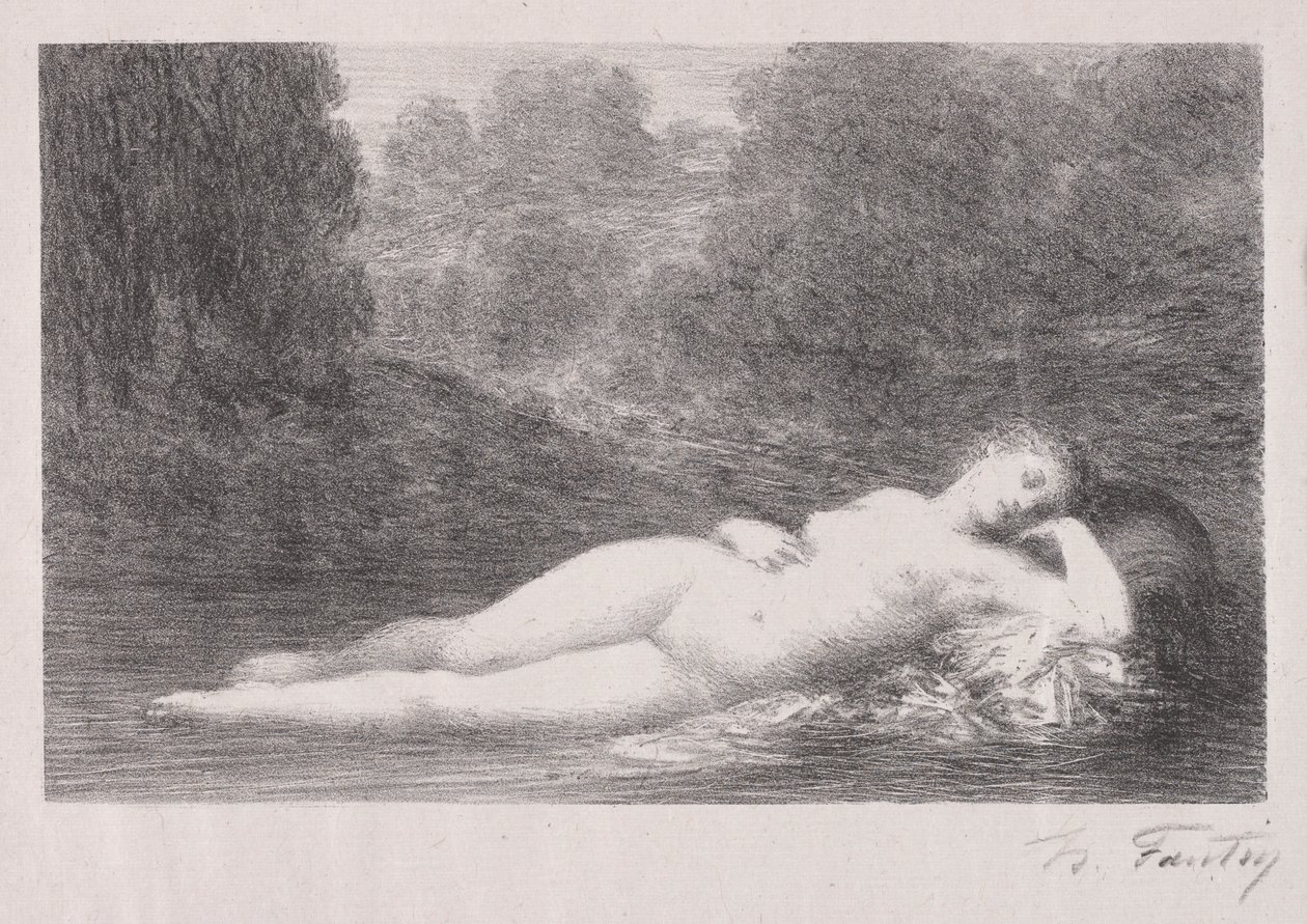 Fekszik a vízben, 1903. alkotó: Ignace Henri Jean Fantin Latour