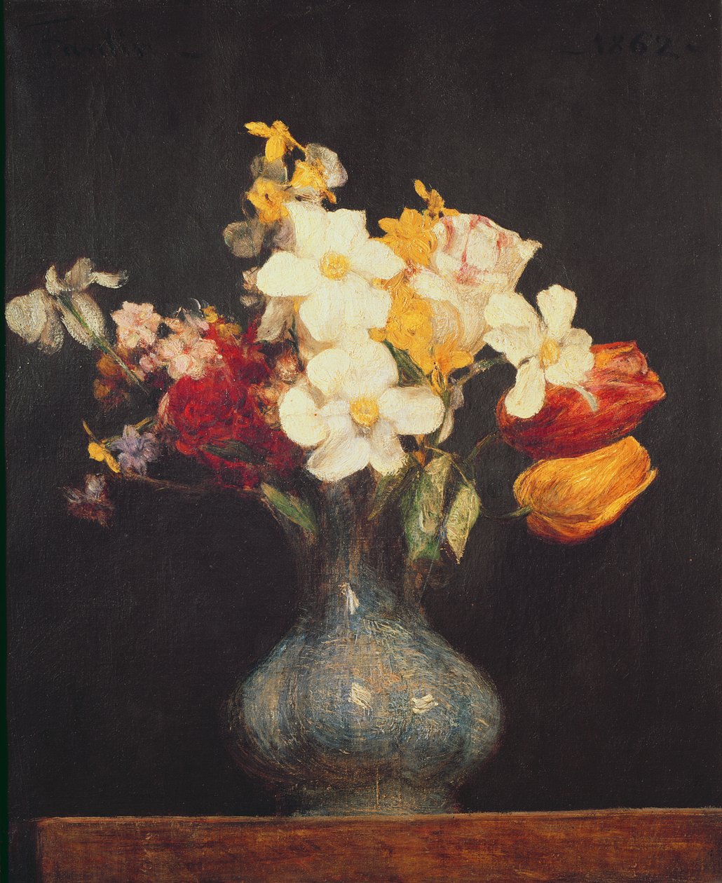 Nárcisz és tulipánok, 1862 alkotó: Ignace Henri Jean Fantin Latour