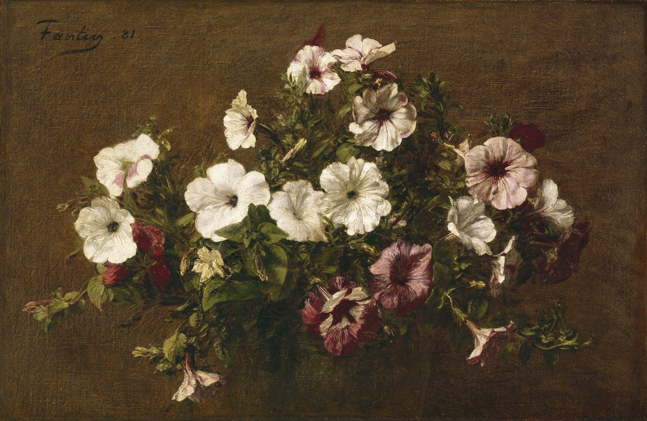 Petúniák, 1881 alkotó: Ignace Henri Jean Fantin Latour