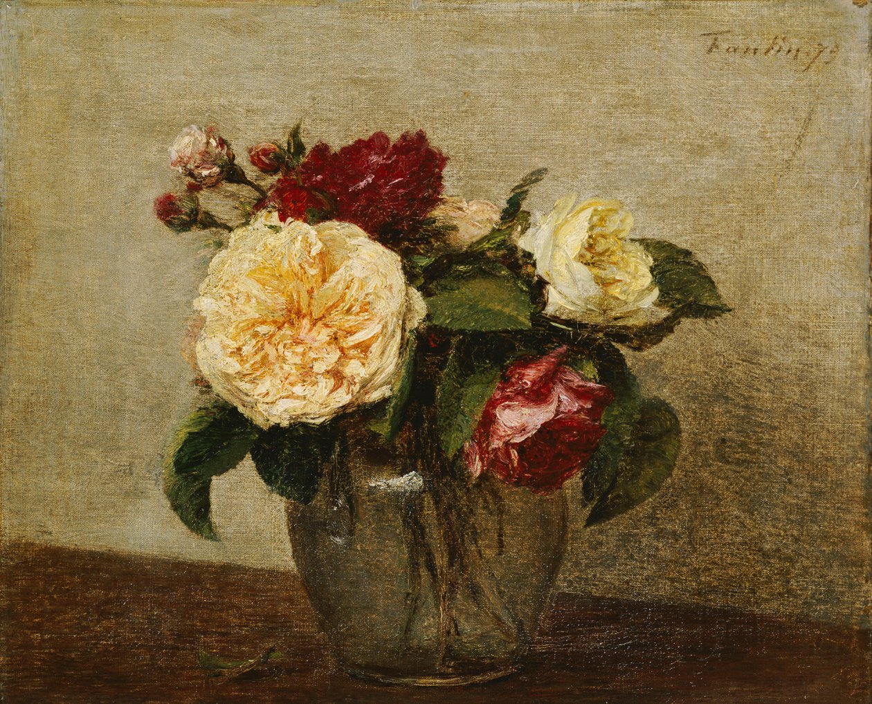Vörös és sárga rózsák, 1879 alkotó: Ignace Henri Jean Fantin Latour