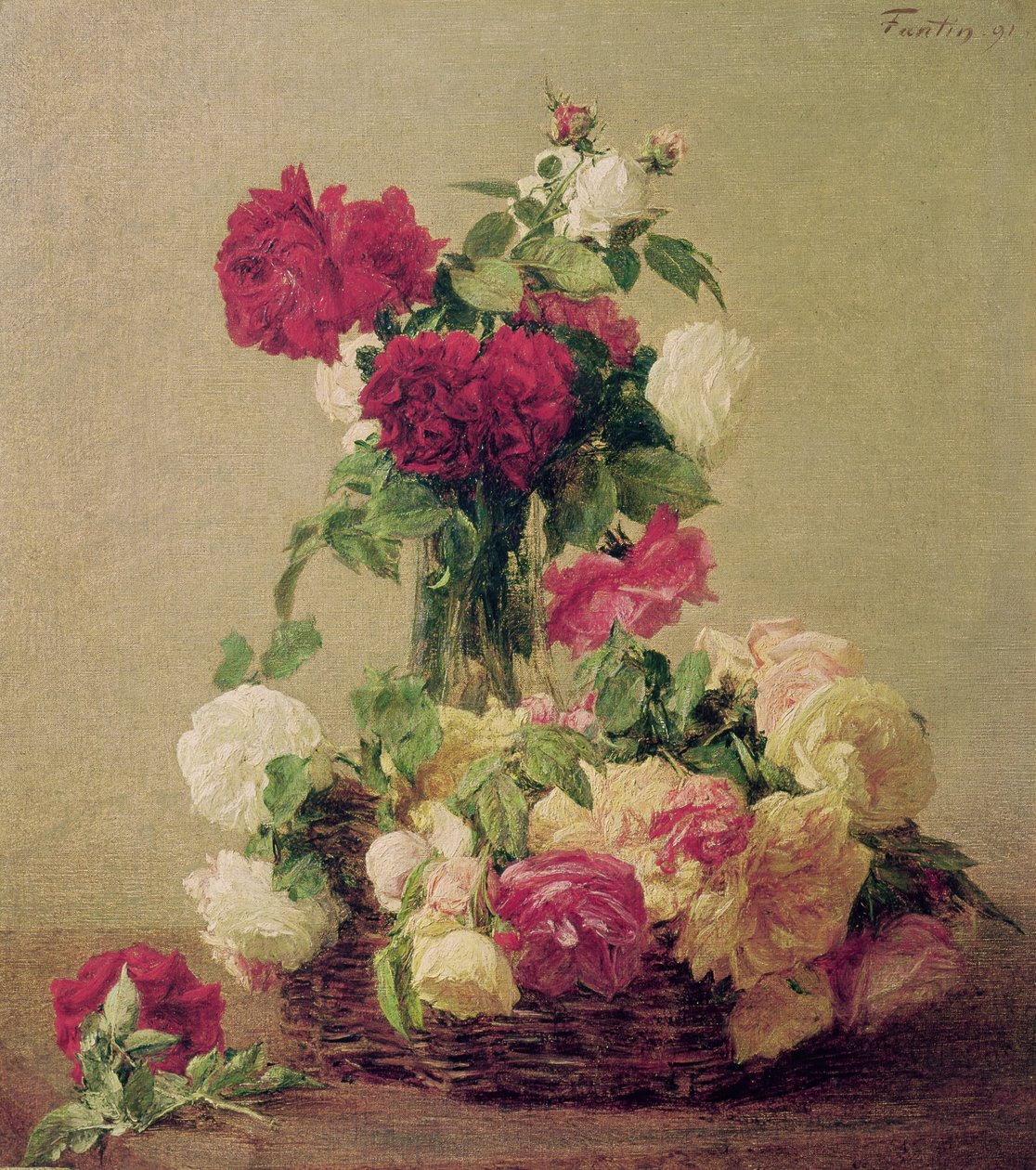 Rózsák, 1891 alkotó: Ignace Henri Jean Fantin Latour