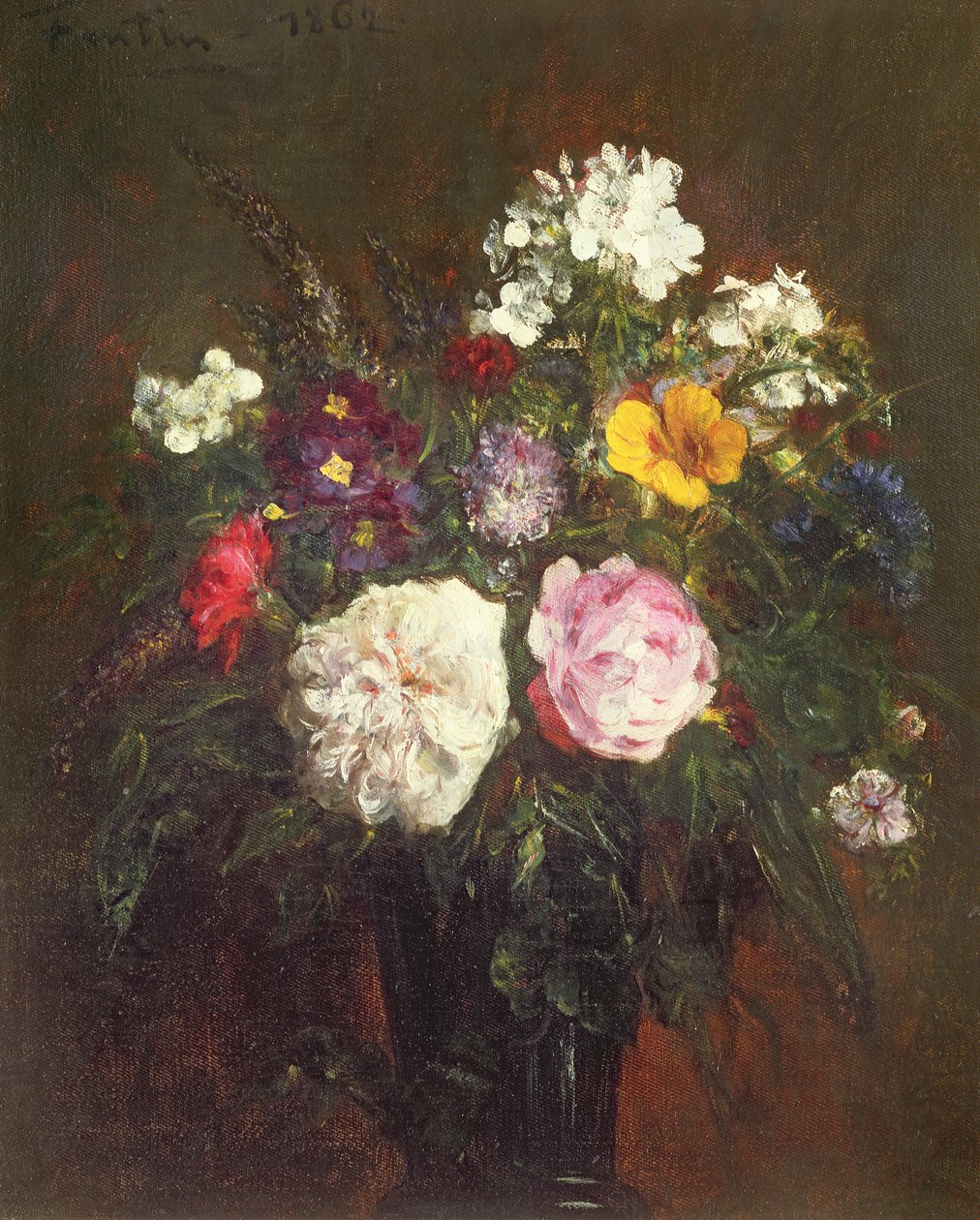 Rózsa és Phlox, 1862 alkotó: Ignace Henri Jean Fantin Latour