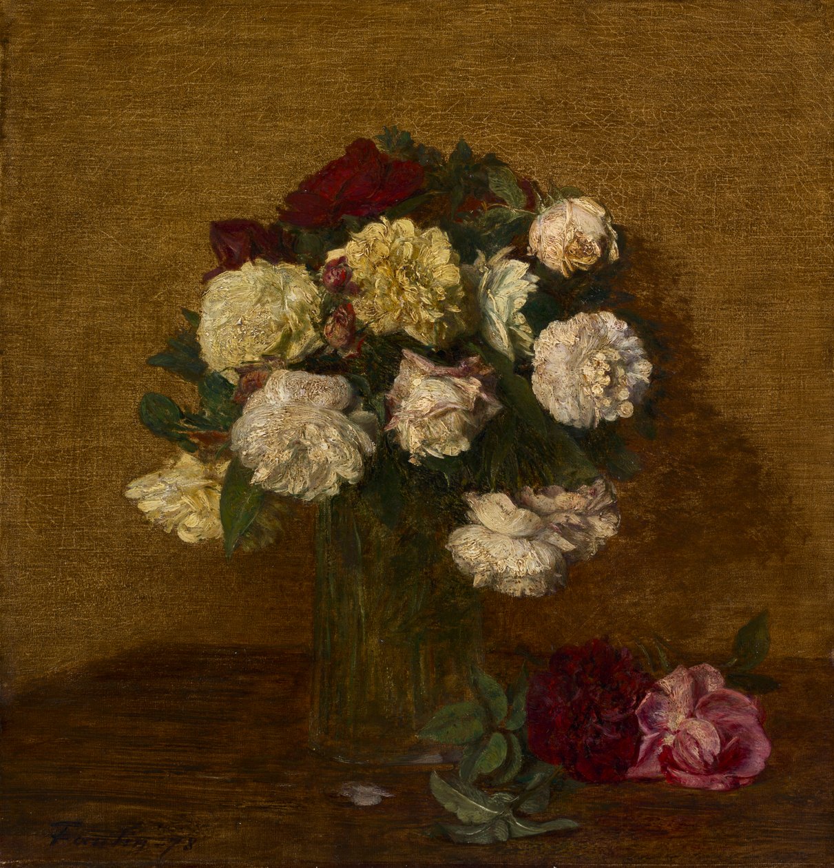 Rózsák vázában, 1878. alkotó: Ignace Henri Jean Fantin Latour
