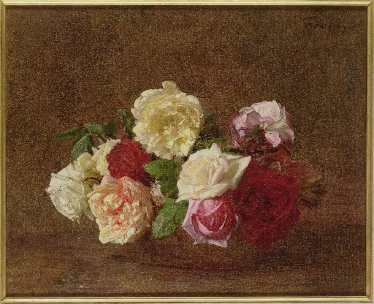 Rózsák egy tálban, 1884 alkotó: Ignace Henri Jean Fantin Latour