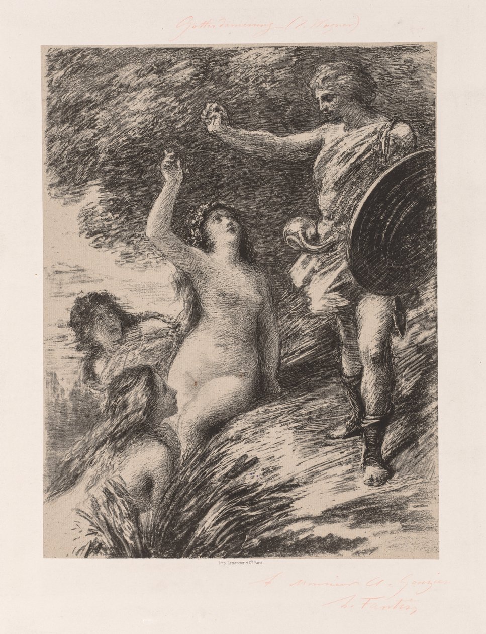Siegfried és a Rajna lányai, c. 1880. alkotó: Ignace Henri Jean Fantin Latour