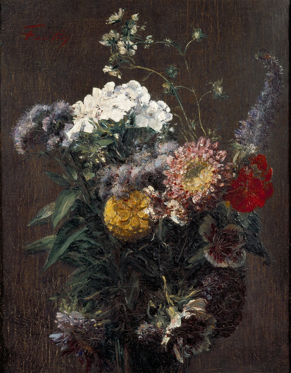 Csendélet: vegyes virágok alkotó: Ignace Henri Jean Fantin Latour