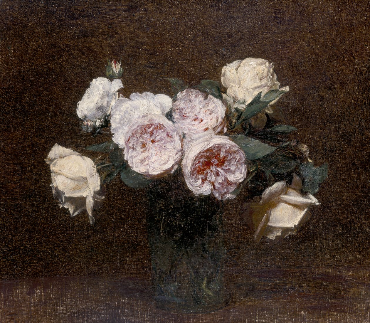 Csendélet: rózsaszín, fehér és sárga rózsák, 1894 alkotó: Ignace Henri Jean Fantin Latour