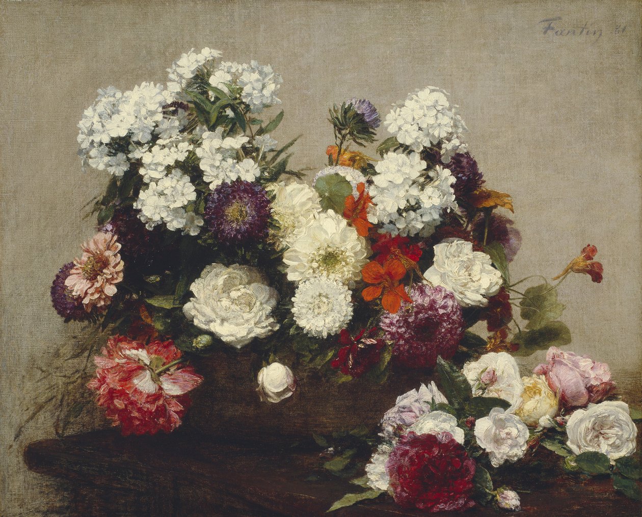 Csendélet virágokkal, 1881 alkotó: Ignace Henri Jean Fantin Latour