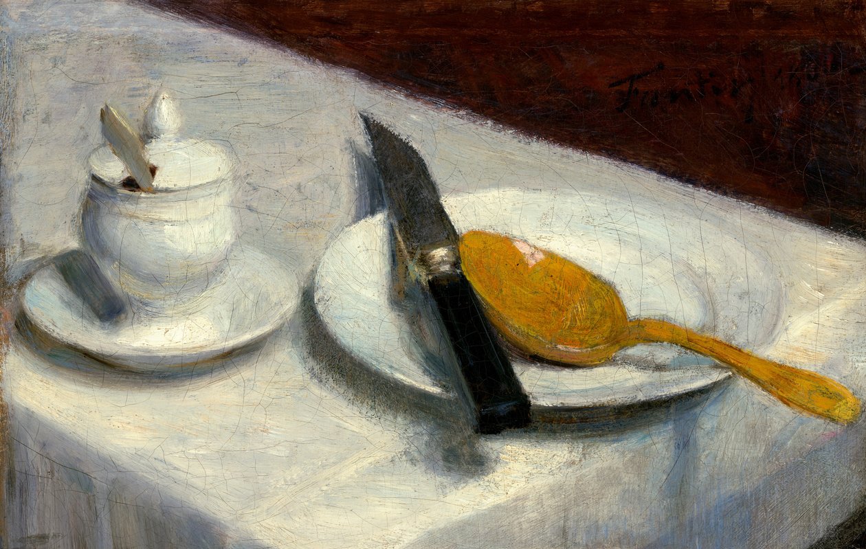 Csendélet mustárfazékkal alkotó: Ignace Henri Jean Fantin Latour