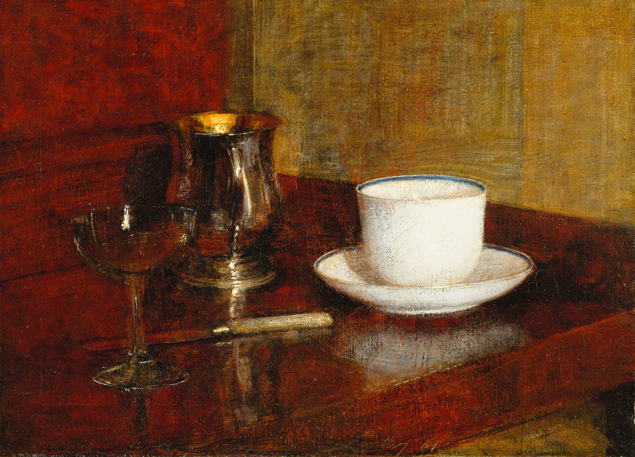 Csendélet üvegpohárral; Nature Morte au Verre et Tasse, 1961 alkotó: Ignace Henri Jean Fantin Latour