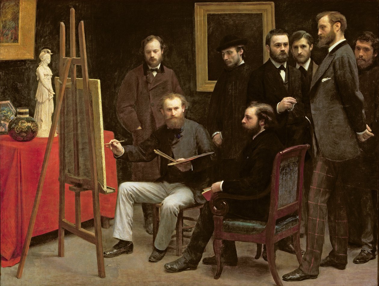 Batignolles-i műterem, 1870 alkotó: Ignace Henri Jean Fantin Latour