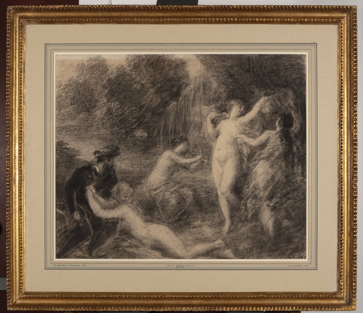 Tannhaüser au Venusberg (kréta papíron) alkotó: Ignace Henri Jean Fantin Latour