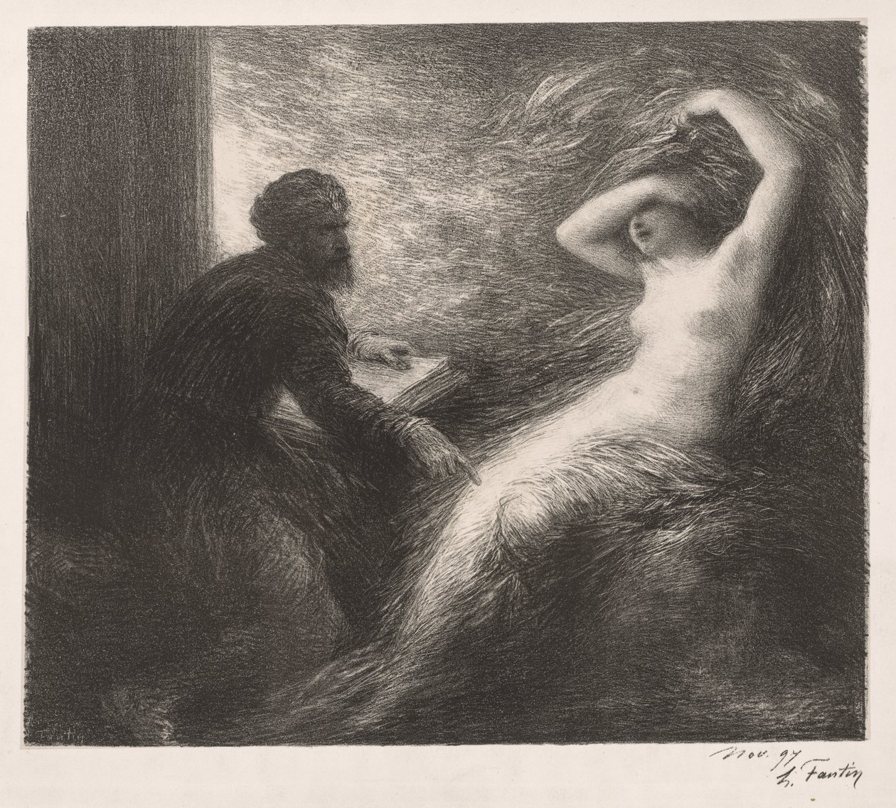 Kundry felidézése, 1898. alkotó: Ignace Henri Jean Fantin Latour