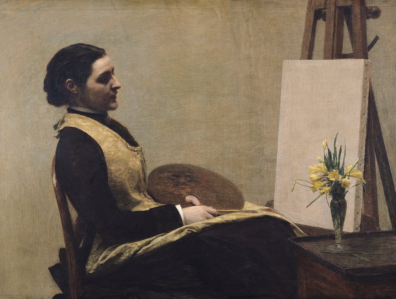 A tanulmány alkotó: Ignace Henri Jean Fantin Latour