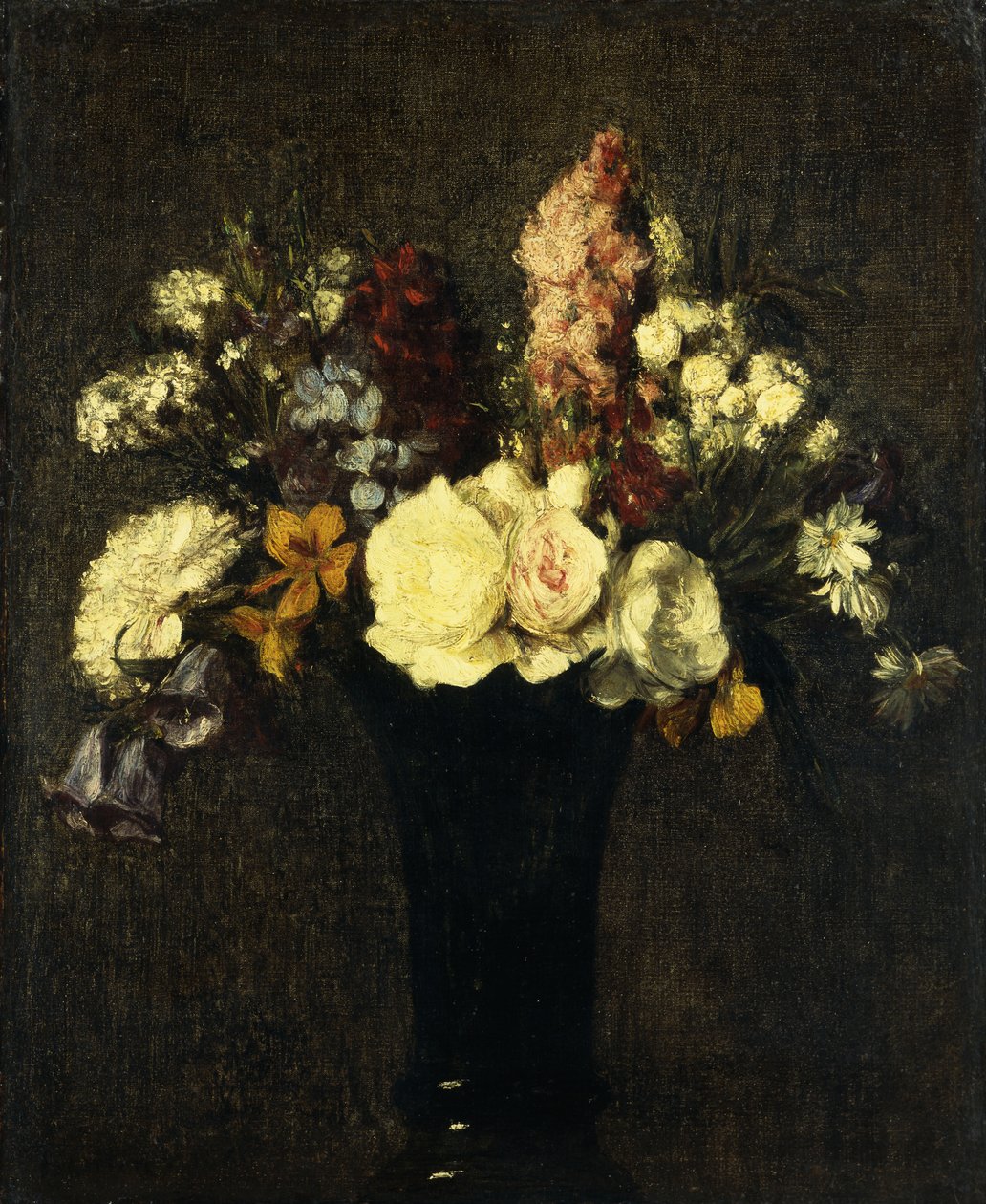 Virágváza; Virágváza, 1869 alkotó: Ignace Henri Jean Fantin Latour