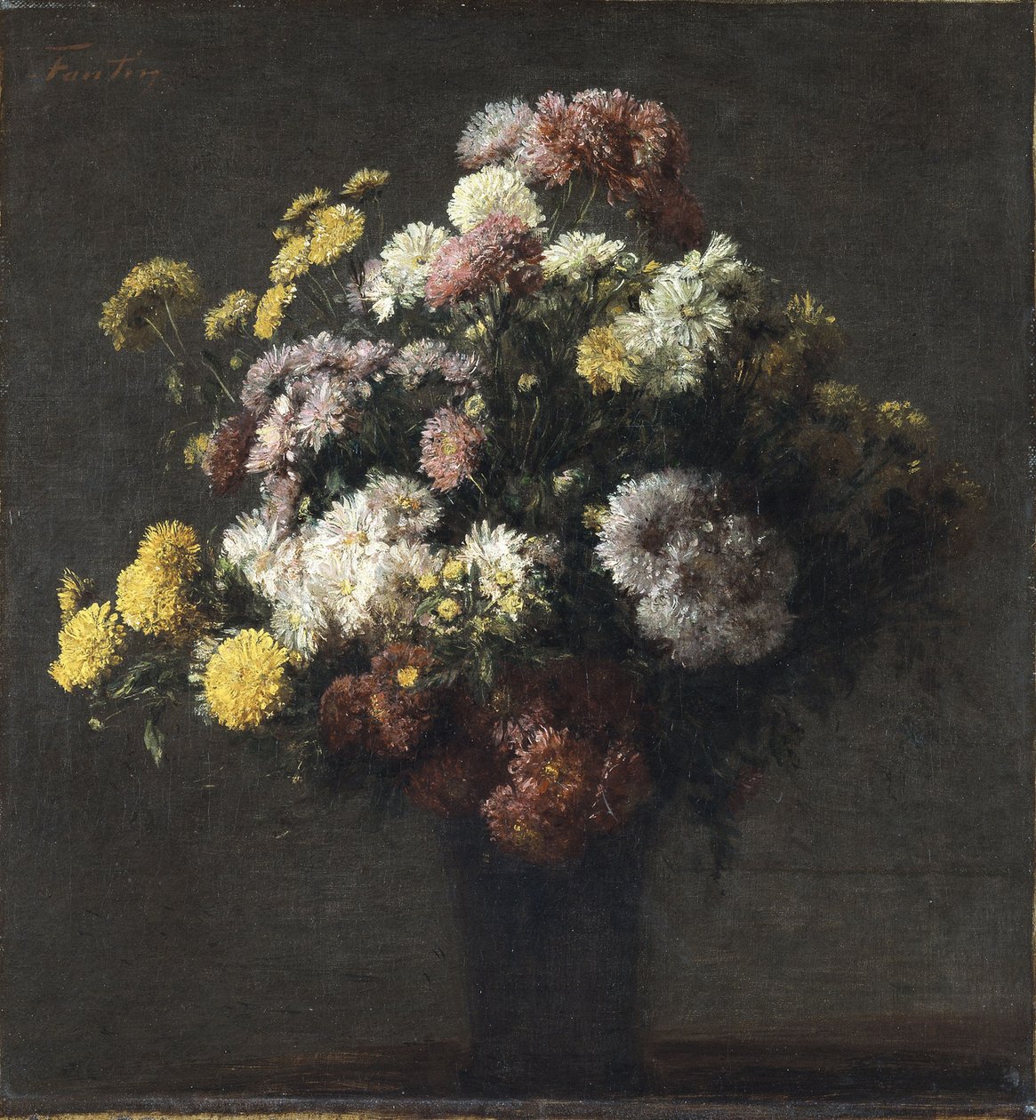 Váza krizantémokkal alkotó: Ignace Henri Jean Fantin Latour