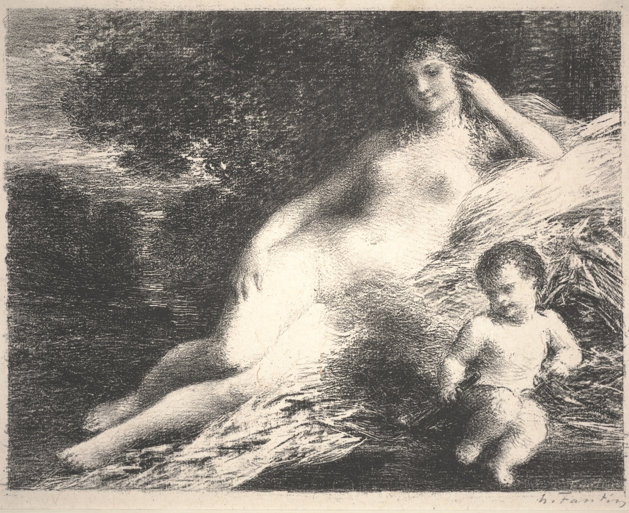 Vénusz és Ámor alkotó: Ignace Henri Jean Fantin Latour