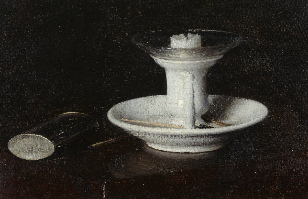 Fehér gyertyatartó, 1870 alkotó: Ignace Henri Jean Fantin Latour
