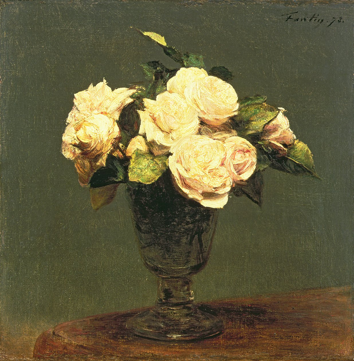 Fehér rózsák, 1873 alkotó: Ignace Henri Jean Fantin Latour
