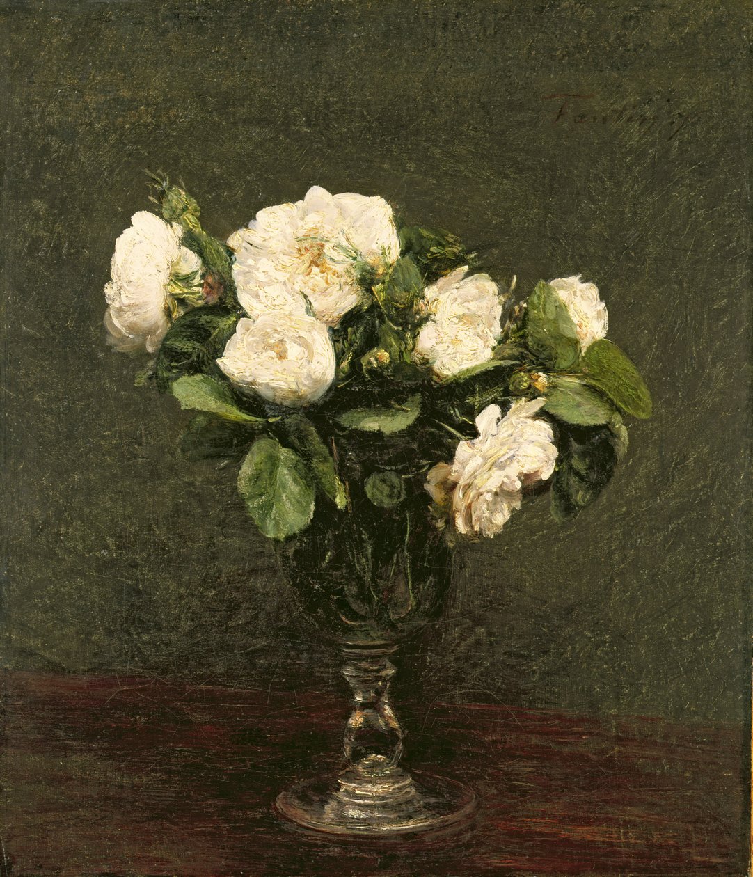 Fehér rózsák, 1875 alkotó: Ignace Henri Jean Fantin Latour